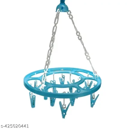 Clothespin Rack Laundry Drying Rack, Clothes Hangers With 12 Clips, Clip Hanger Drip Hanger (Small) For Drying Underwear, Baby Clothes, Socks, Towel, Cloth Diapers, Gloves